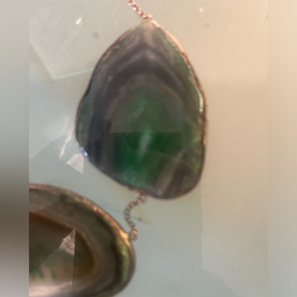 Green agathe one of a kind necklace - Picture 5 of 12